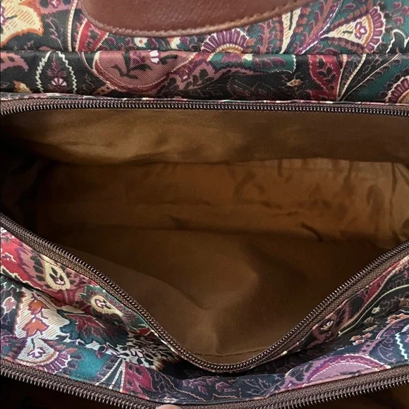 ETRO Floral Paisley Messanger Bag with Burgundy Strap - Picture 11 of 14